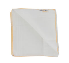$150 Fiori Di Lusso White Linen Blend Pocket Square - x - (FL1292512)