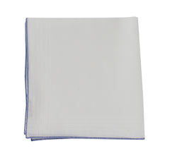 $150 Fiori Di Lusso White Linen Blend Pocket Square - x - (FL1292511)