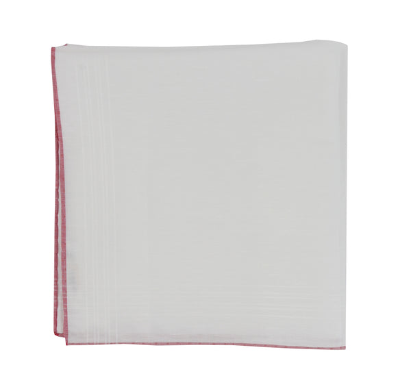 $150 Fiori Di Lusso White Linen Blend Pocket Square - x - (FL1292515)