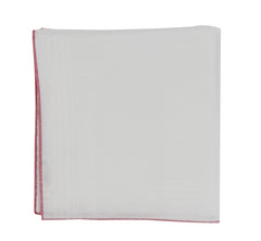 $150 Fiori Di Lusso White Linen Blend Pocket Square - x - (FL1292515)
