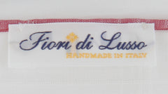 $150 Fiori Di Lusso White Linen Blend Pocket Square - x - (FL1292515)