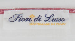 $150 Fiori Di Lusso White Linen Blend Pocket Square - x - (FL1292515)
