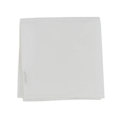 $150 Fiori Di Lusso White Linen Blend Pocket Square - x - (FL1292510)