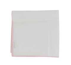 $150 Fiori Di Lusso White Linen Blend Pocket Square - x - (FL1292514)