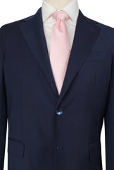 $1900 Fiori Di Lusso Navy Blue Polyester Solid Suit - (FL829264) - Parent