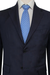 $1500 Fiori Di Lusso Navy Blue Wool Window Pane Suit - (FDL51252) - Parent