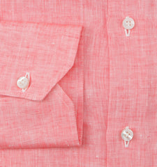 Fiori Di Lusso Red Melange Linen Shirt - Extra Slim - (FL812239) - Parent