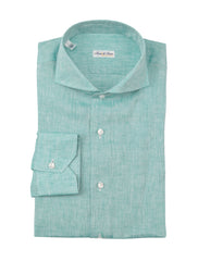 Fiori Di Lusso Green Linen Shirt - Extra Slim - (FL812235) - Parent
