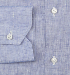 Fiori Di Lusso Blue Linen Shirt - Extra Slim - (FL812234) - Parent