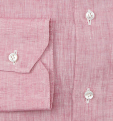 Fiori Di Lusso Pink Linen Shirt - Extra Slim - (FL812231) - Parent