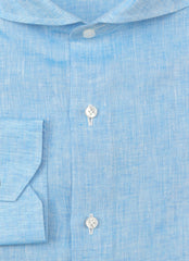 Fiori Di Lusso Light Blue Linen Shirt - Extra Slim - (FL812232) - Parent