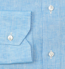 Fiori Di Lusso Light Blue Linen Shirt - Extra Slim - (FL812232) - Parent