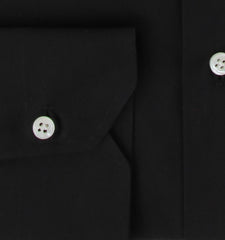 $600 Fiori Di Lusso Black Cotton Shirt - Extra Slim - (FDL322252) - Parent