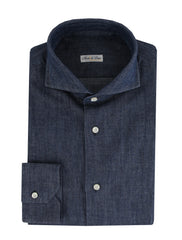 $600 Fiori Di Lusso Dark Blue Cotton Shirt - Extra Slim - (FL715263) - Parent