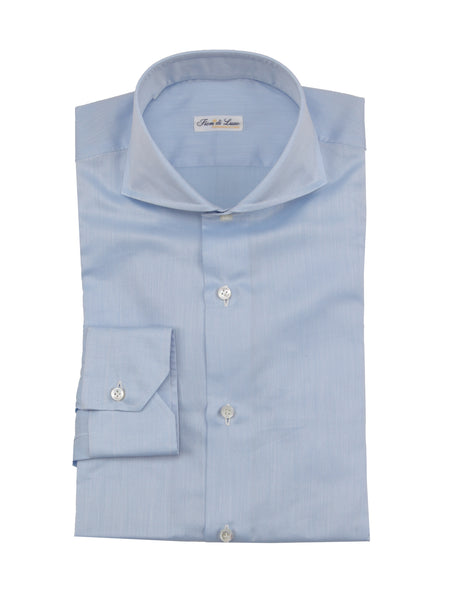 Fiori Di Lusso Light Blue Solid Cotton Shirt - Extra Slim - (FL1025223) - Parent