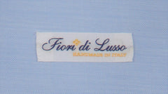 Fiori Di Lusso Light Blue Solid Cotton Shirt - Extra Slim - (FL1025223) - Parent