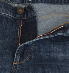$600 Fiori Di Lusso Denim Blue Solid Jeans - Slim - (FL923262) - Parent