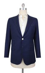 $3900 Fiori Di Lusso Navy Blue Wool Solid Sportcoat - 38/48 - (FL517256)