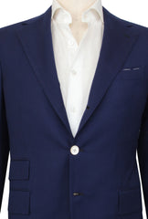 $3900 Fiori Di Lusso Navy Blue Wool Solid Sportcoat - (FL517256) - Parent