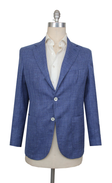 $1750 Fiori Di Lusso Blue Wool Blend Solid Sportcoat - (FL517252) - Parent