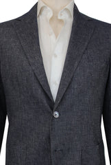 $1050 Fiori Di Lusso Dark Blue Cotton Blend Sportcoat - (FL517255) - Parent
