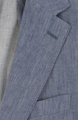 $1050 Fiori Di Lusso Blue Cotton Blend Solid Sportcoat - (FL521251) - Parent