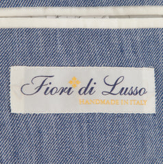 $1050 Fiori Di Lusso Blue Cotton Blend Solid Sportcoat - (FL521251) - Parent