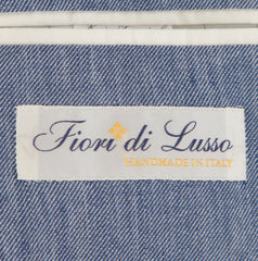 $1050 Fiori Di Lusso Blue Cotton Blend Solid Sportcoat - (FL521251) - Parent