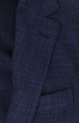 $1400 Fiori Di Lusso Navy Blue Wool Blend Solid Sportcoat - (FL71720251) - Parent