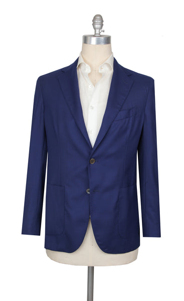$1100 Fiori Di Lusso Blue Wool Solid Sportcoat - (FL71720252) - Parent