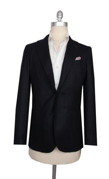 $2500 Fiori Di Lusso Midnight Navy Blue Cashmere Sportcoat - (FL84261) - Parent