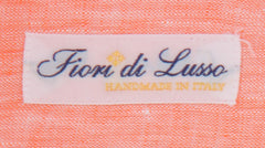 Fiori Di Lusso Orange Melange Linen Shirt - Slim - (FL952316) - Parent