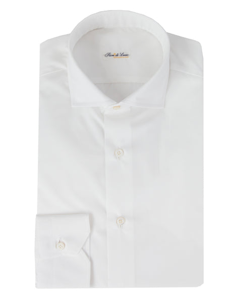 Fiori Di Lusso White Solid Cotton Shirt - Slim - (FL1122232) - Parent