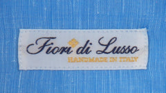 $750 Fiori Di Lusso Blue Solid Super 180's Shirt - Slim - (FL7152610) - Parent