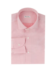 Fiori Di Lusso Pink Solid Cotton Shirt - Slim - 15.5/39 - (FL952312)