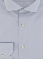 $750 Fiori Di Lusso Light Blue Cotton Shirt - Slim - (FDL3222519) - Parent