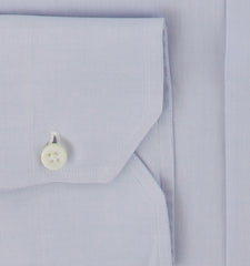 $750 Fiori Di Lusso Light Blue Cotton Shirt - Slim - (FDL3222519) - Parent