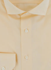 $750 Fiori Di Lusso Yellow Solid Cotton Shirt - Slim - (FDL3222521) - Parent
