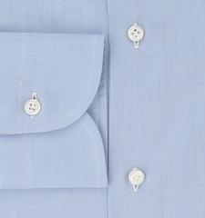 Fiori Di Lusso Light Blue Solid Cotton Shirt - Slim - (FL95237) - Parent