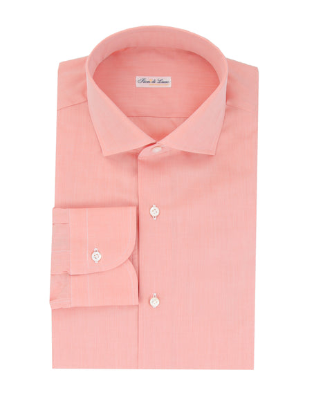 Fiori Di Lusso Orange Solid Cotton Shirt - Slim - (FL95234) - Parent