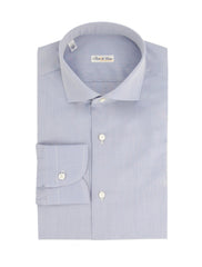 Fiori Di Lusso Light Blue Solid Cotton Shirt - Slim - 17/43 - (FL829235)