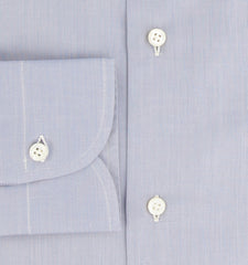 Fiori Di Lusso Light Blue Solid Cotton Shirt - Slim - (FL829235) - Parent