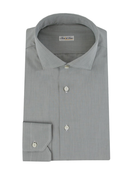 $750 Fiori Di Lusso Light Green Cotton Shirt - Slim - (FDL3222524) - Parent