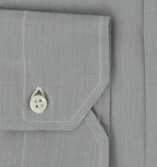 $750 Fiori Di Lusso Light Green Cotton Shirt - Slim - (FDL3222524) - Parent