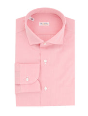 Fiori Di Lusso Pink Solid Cotton Shirt - Slim - 16/41 - (FL829237)
