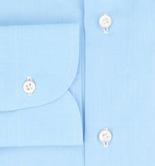 Fiori Di Lusso Light Blue Solid Cotton Shirt - Slim - (FL95236) - Parent