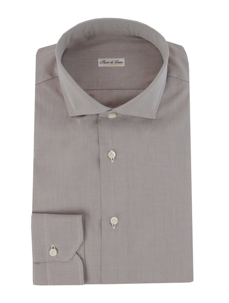 $750 Fiori Di Lusso Light Brown Solid Cotton Shirt - Slim - (FDL3222525) - Parent