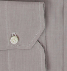 $750 Fiori Di Lusso Light Brown Solid Cotton Shirt - Slim - (FDL3222525) - Parent