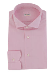 $750 Fiori Di Lusso Pink Solid Cotton Shirt - Slim - 15.5/39 - (FDL3222520)