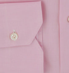 $750 Fiori Di Lusso Pink Solid Cotton Shirt - Slim - (FDL3222520) - Parent